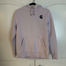 Carhartt Womens Relaxed Fit Logo Graphic Hoodie Lavender Purple Medium M 8-10