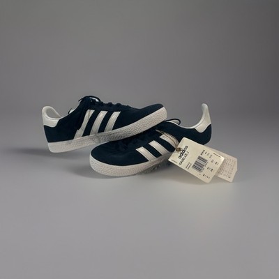 adidas Gazelle J Navy/White Men's Casual Sneakers Breathable Suede Size 5 