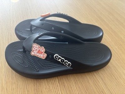 Crocs Schwarz Baja Plateau Flip Flip Damen 10