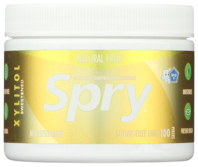 Spry Sugarfree Fresh Fruit Chewing Gum 100 Pieces Ct
