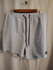 Hurley Phantom Men's Shorts Sz L Light Blue Drawstring Elastic Waist Pockets