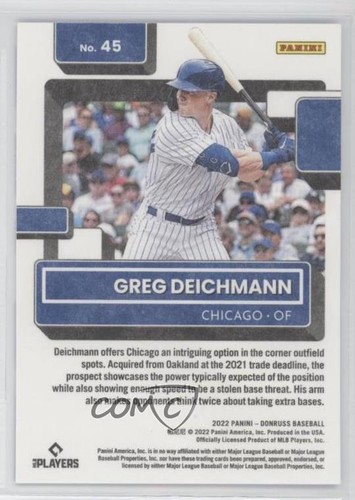 2022 Panini Donruss Rated Independence Day Greg Deichmann #45 Rookie RC 0y59 - Foto 2 di 3