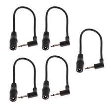 5pcs Pédales D'effet De Guitare Câble D'alimentation Cordon De 5,5 Mm à 3,5