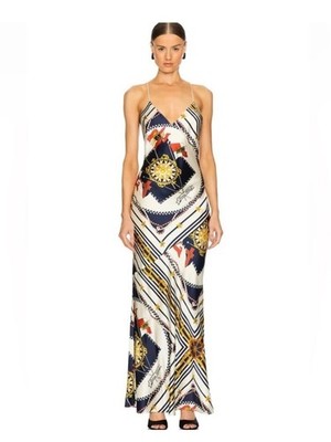 Ronny Kobo Bethie Scarf Printed Dress, Size: M