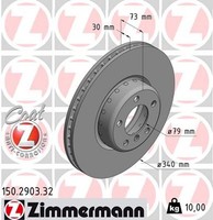 2X Zimmermann Bremsscheibe Formula F 150.2903.32 FüR Bmw F30 F80 F21 F32 F20 F23