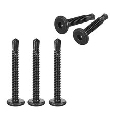 Hex Socket Self Tapping Screws, 10 x 1-3/4" 410 Stainless Steel Black, 50pcs