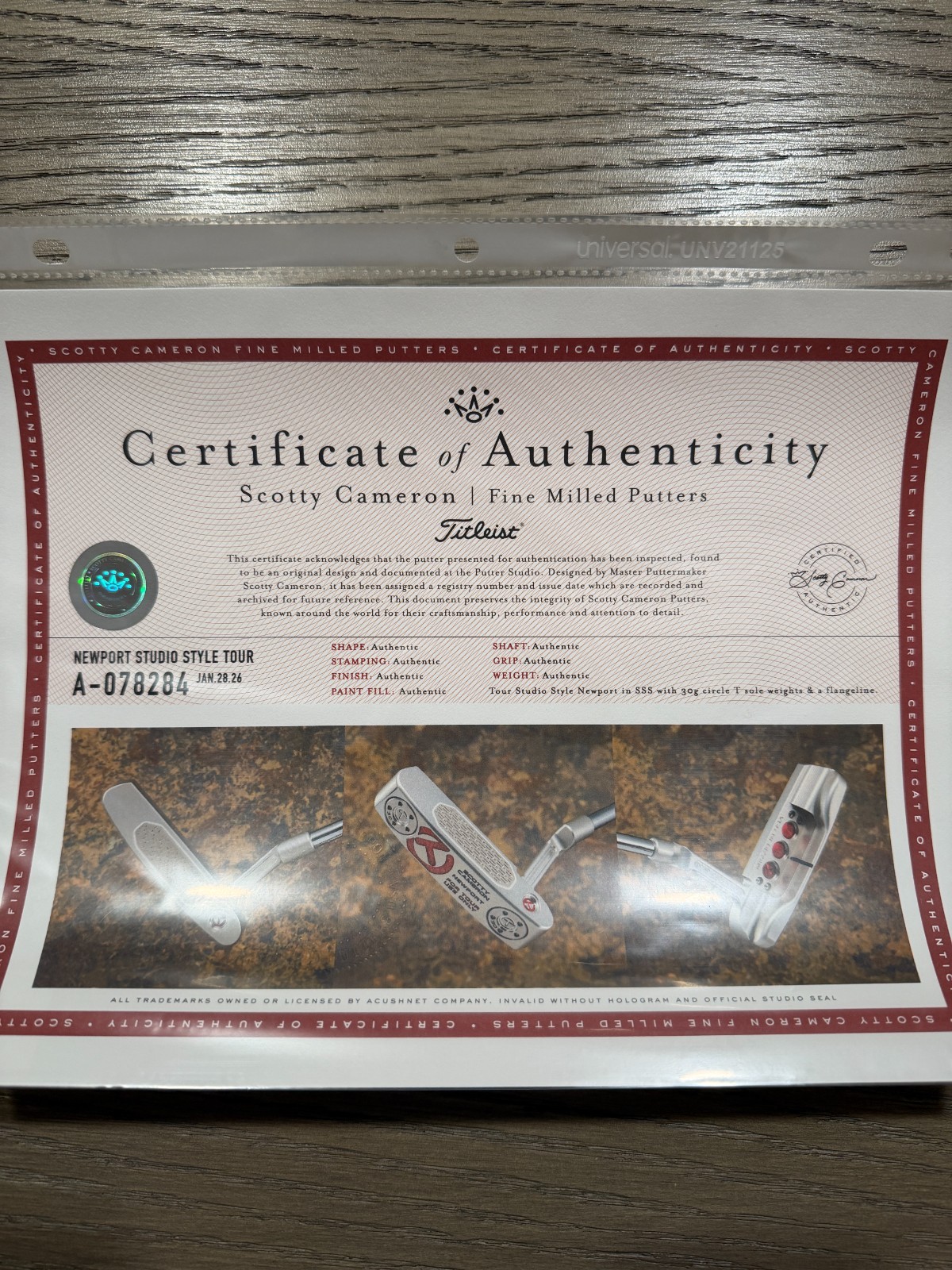 A078284, the certificate in the eBay listing's photos