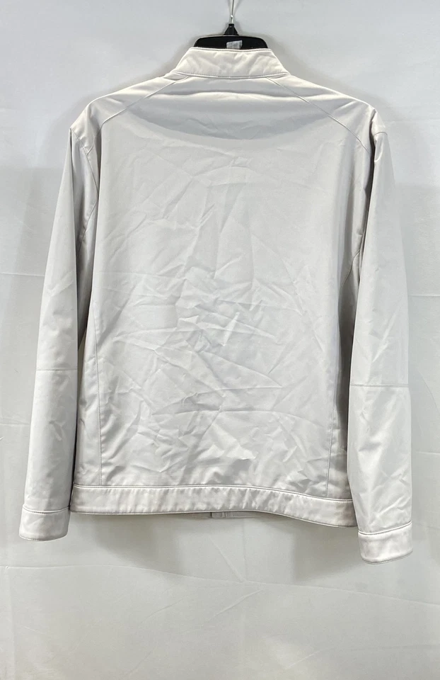 Michael Kors Men's Light Gray Racer Moto Full Zip Jacket Size S - Image 2 of 4