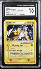 Pokémon RAIKOU GOLD STAR EX UNSEEN FORCES MINT HOLO RARE POKEMON 2005 114 CGC 10 on eBay