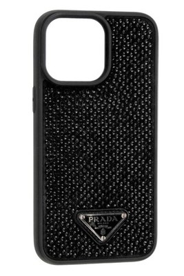 Authentic Prada Black Crystal iPhone 14 Pro Max Case