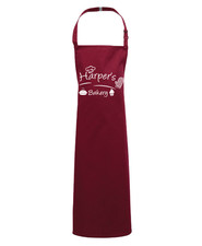 Personalised Custom Name Bakery Apron Chef Cooking Catering Staff Workwear Gift