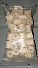 40pcs Mini Wooden Bobbins 14mm x 12mm Empty Spools for Wire Crafts Thread Sewing