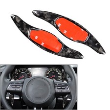 For Kia Stinger GT GT-Line GTS 2018-22 Carbon Fiber Steering Wheel Shift Paddle