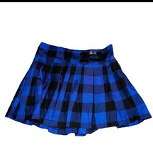Justice Blue Plaid Skirt