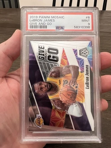 Panini Mosaic 2019-20 Give and Go LeBron James #8 PSA 9 Lakers Basketball Card