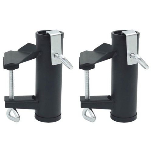 For Balcony Umbrella Clamps 2 Piece Set Steel Adjustable Holder for Outdoor Use