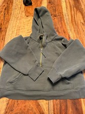 Lululemon Scuba Oversized Half-Zip Hoodie in Dark Forest with Gold Zip M/L