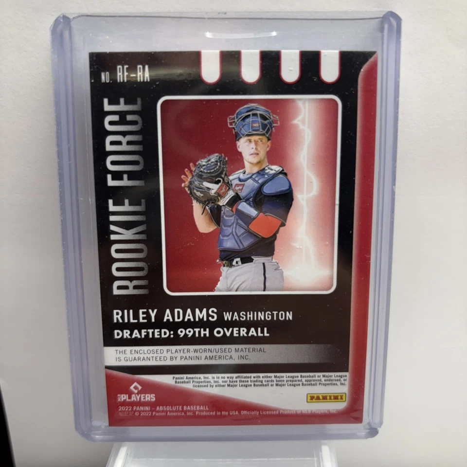 2022 Panini Absolute - Rookie Force Riley Adams #RF-RA  (MEM, RC) - Image 2 of 2