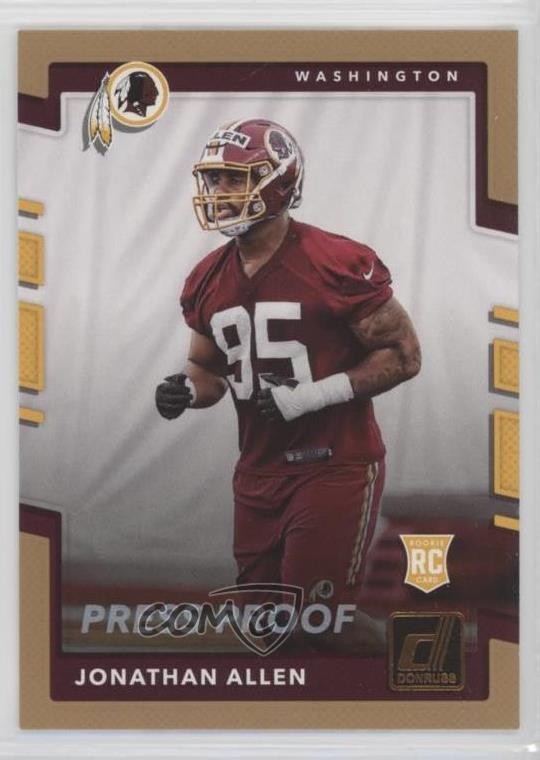 2017 Panini Donruss Rookies Retail Press Proof Bronze Jonathan Allen Rookie RC