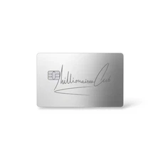 Millionaires Club Credit Card Sticker Debit Skin Decal Cover Silver