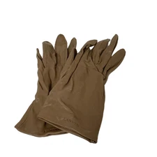 Auth LANVIN - Brown Leather Women's Gloves
