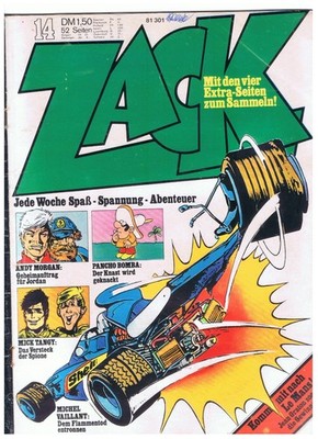 ZACK Nr. 14 / 1973 mit Zack 2000 Polarbären + Extra Formel 1 ohne Bonito-Sticker