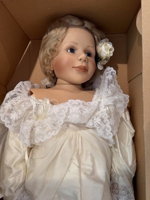 Brigitte Leman Art Design Denia 90cm Vinyl Doll Blonde Curly Blue Eyes LE