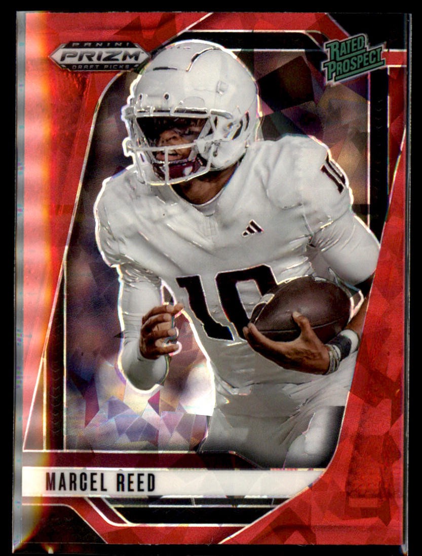 2025 Panini Prizm Draft Picks #167 Marcel Reed Prizms Red Ice Texas A&M Aggies