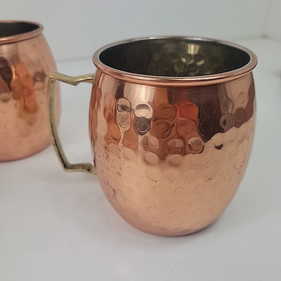 Juego de 4 tazas de mula Moscú cobre martillado Foto 4 de 4