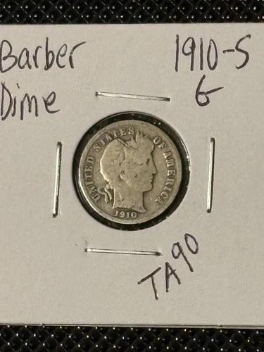 1910-S Barber Dime  G