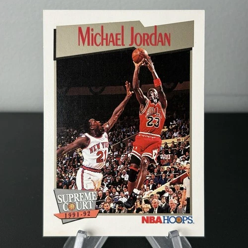 Michael Jordan 1991-92 NBA Hoops Supreme Court Card #455 Chicago Bulls