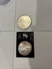 Lot Of Two American Silver Eagles, 2002 And 2008-2oz 0.999 Fine Silver Coins￼