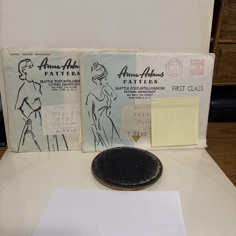 Ann Adam’s Vintage Sewing Patters From Seattle Post-Intelligencer 1962 and 1964.
