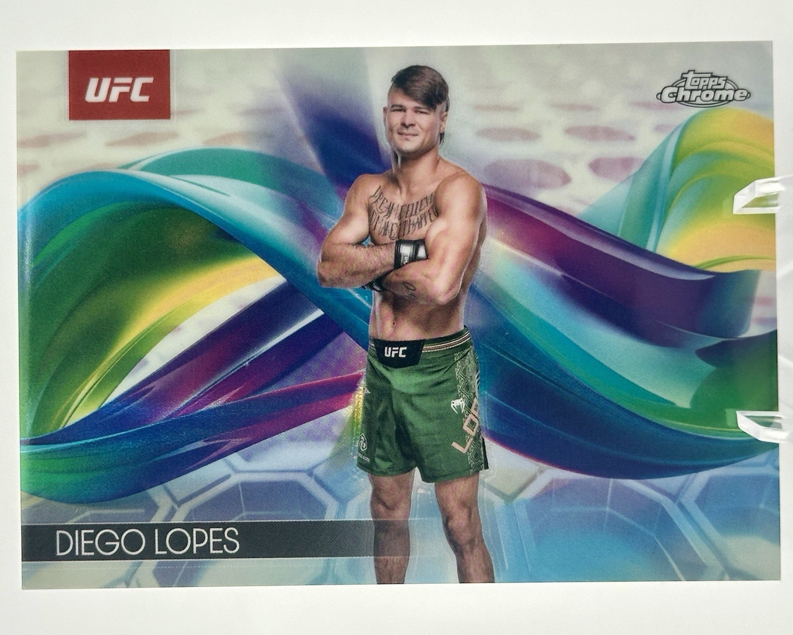 2025 Topps UFC Chrome DIEGO LOPES Helix #HEL-1 Case Hit SSP (C)