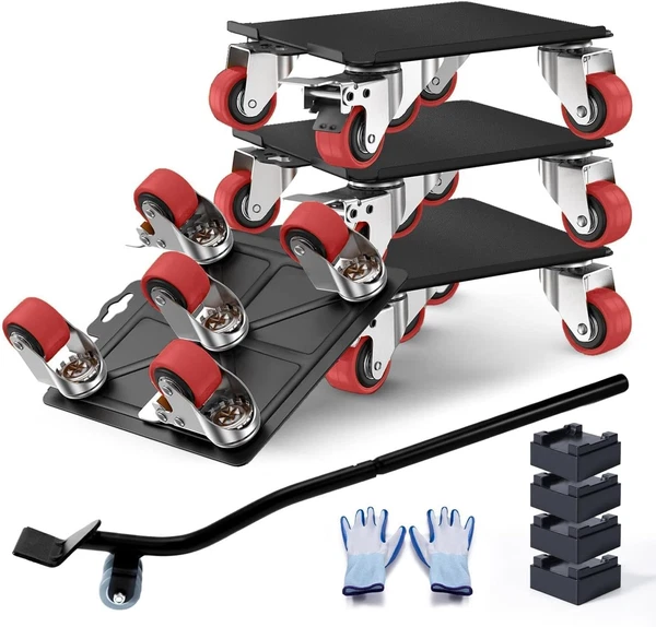Sytopia MöBel Transportroller Set – Schwerlast MöBelheber Mit VerläNgerungsstang-image