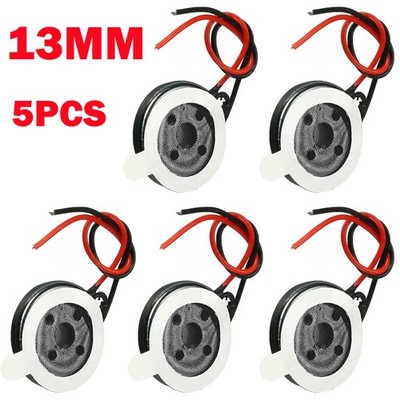 5PCS Speaker 13mm Dia 8 Ohm 1W 2-Wire Mini Micro Audio Magnetic For Arduino HOT