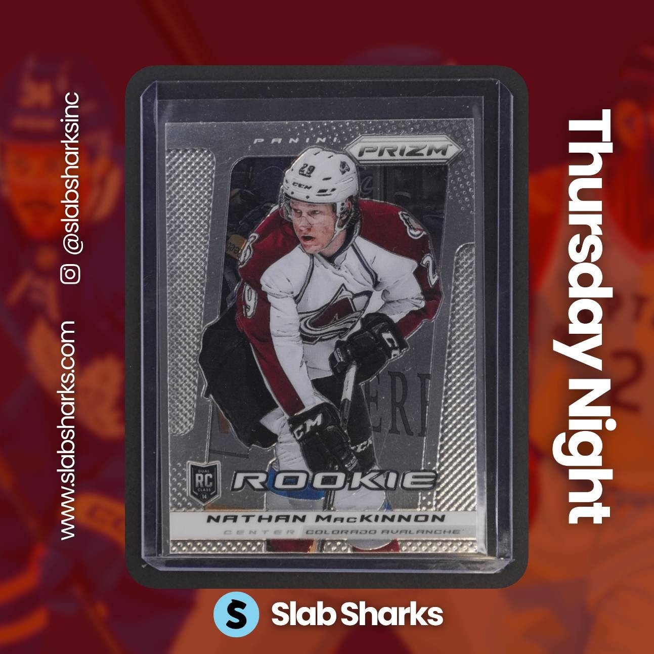 2013 PANINI ROOKIE ANTHOLOGY #332 NATHAN MACKINNON 14 PRIZM UPDATE RC