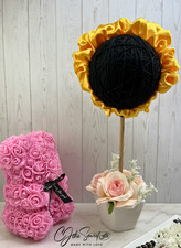 Golden Yellow Satin Scrunchie Headband