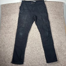 Carhartt Slim Fit Double Knee Work Pants Black Canvas 32x34 Mens Utility