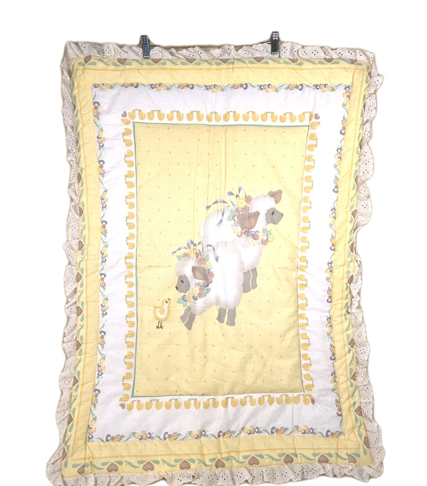 Vtg Classic Yellow Unisex Chick Sheep Nursery Set Red Calliope Comforter
Opens in a new window or ta