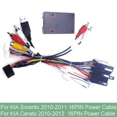 16Pin Power Wire Harness Adapter+Canbus Box For KIA Sorento Cerato