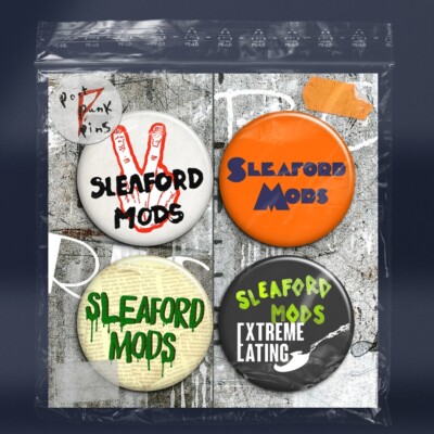 Sleaford Mods 5 - Jason Williamson Andrew Fearn Nottingham Abzeichen Set x4