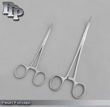 New 2pc Set 6"  10" Curved Hemostat Forceps Locking Clamps Stainless Steel