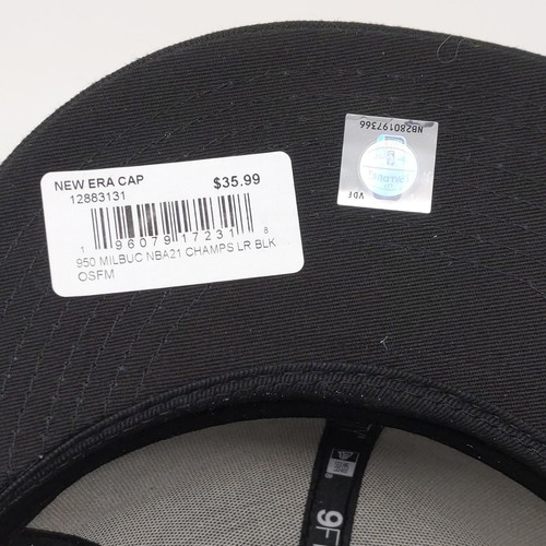 NUOVO Cappello Snapback Uomo New Era Milwaukee Bucks 2021 NBA Finals Champions - Foto 7 di 10