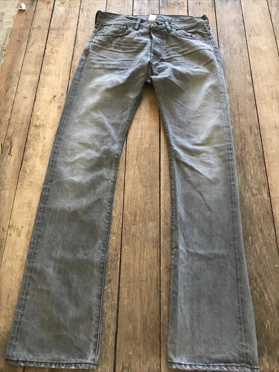 RRL DOUBLE RL Slim bootcut size 31 34 New gray mens jeans japan woven salvaged