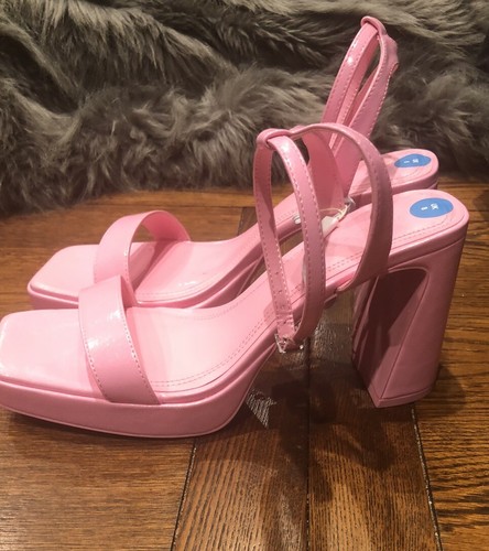 Bershka High Heel Ankle Strap Sandals Bright Pink UK 8⭐️⭐️⭐️⭐️⭐️ - Picture 15 of 20