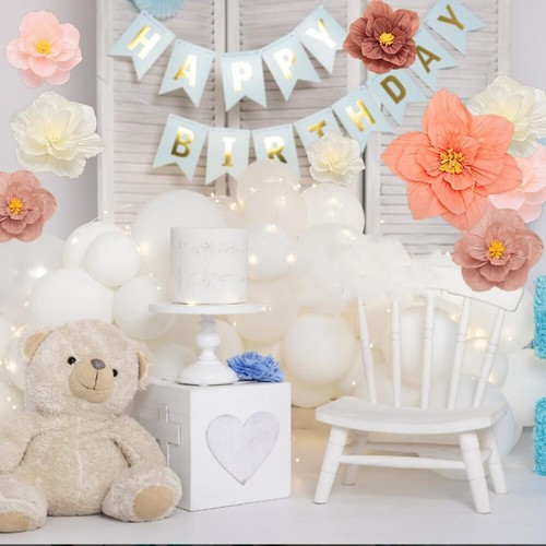 30 Pcs Tissue Paper Flowers Crepe Paper Flowers Decorations for Wall Flower P... - Picture 6 of 8