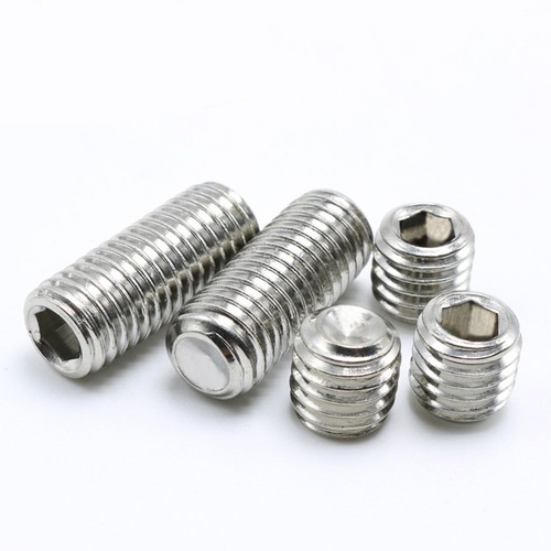 M3.5 X 4mm Socket Cap Set Screws – 40Pcs 304 Stainless Steel Cup Point Hex Grub Screws, Allen Head