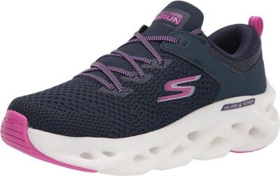 Go Run Navy Women's Running Skechers Shoes Glide Step cushion Mesh