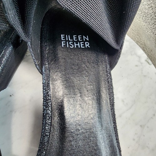 Eileen Fisher Shoes Womens Size 10 Fame D'Orsay Black Ankle Strap Sandals *GUC* - Picture 10 of 12